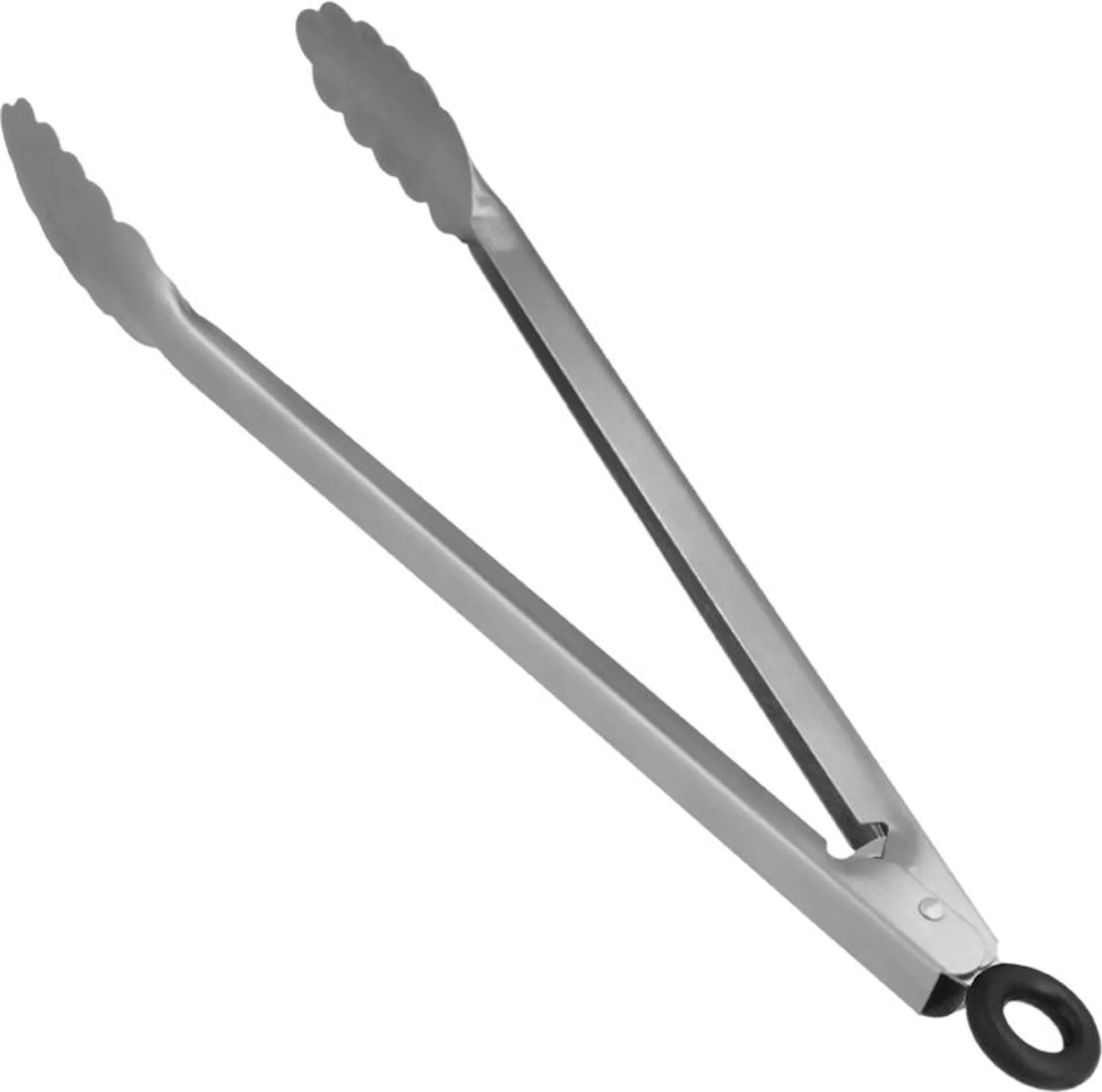 Grillzange aus Edelstahl – 34 cm, mit Feder & Verschluss