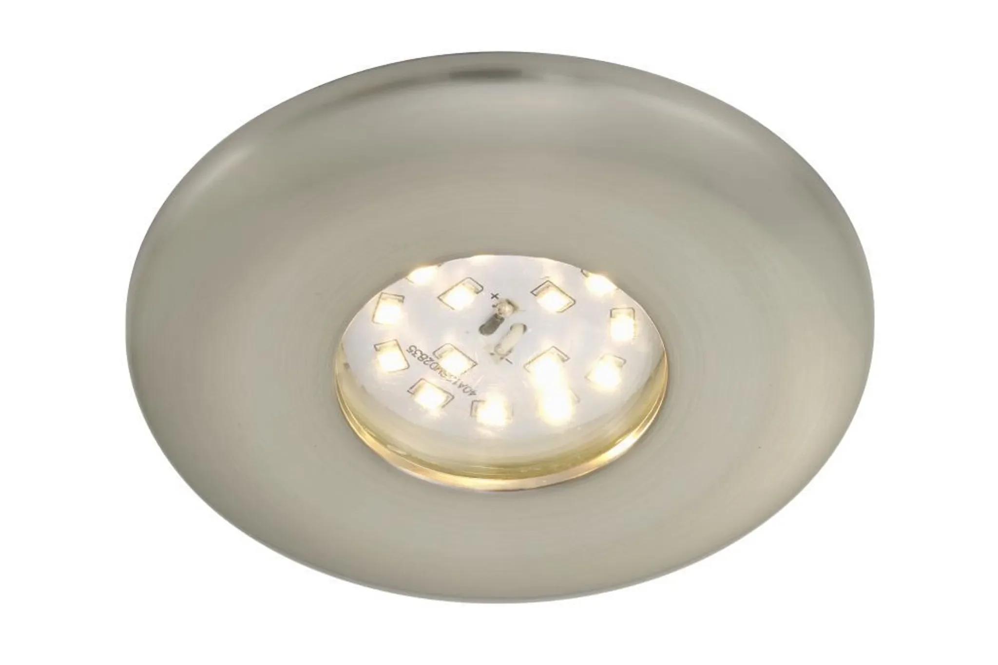 LED-Einbauleuchte „Attach“ – rund, Nickel matt, IP65, 5 W