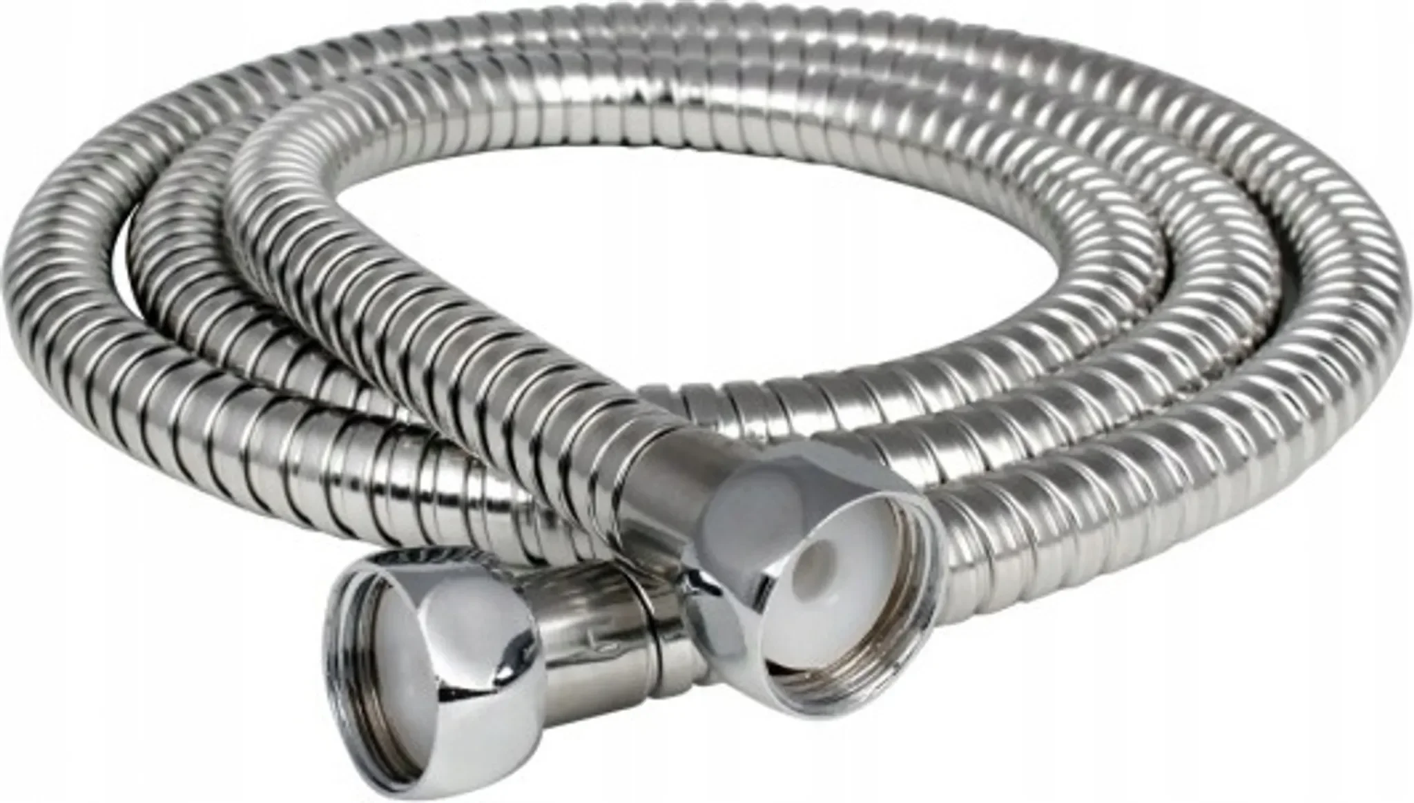 Duschschlauch flexibel 200 cm – Chrom, mit runden Anschlüssen