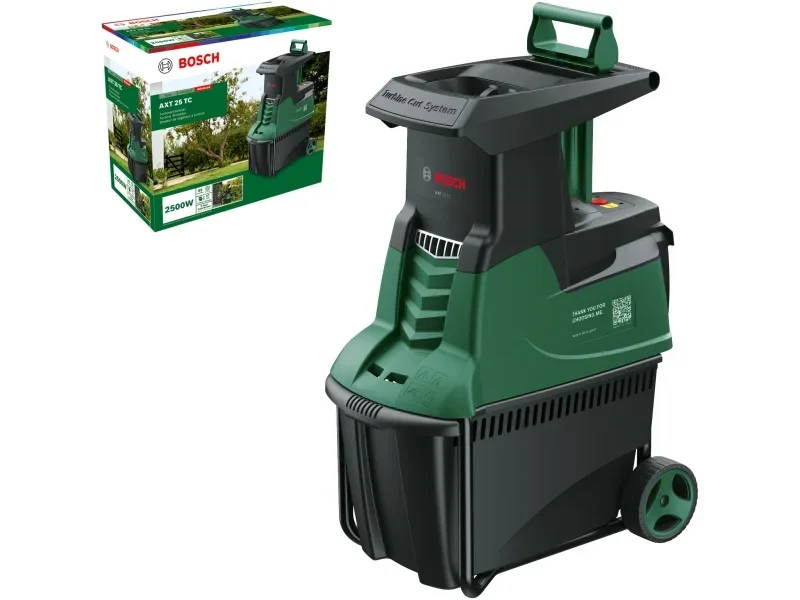 Bosch AXT 25 TC Gartenhäcksler mit Turbinen-Schnitt-System leise
