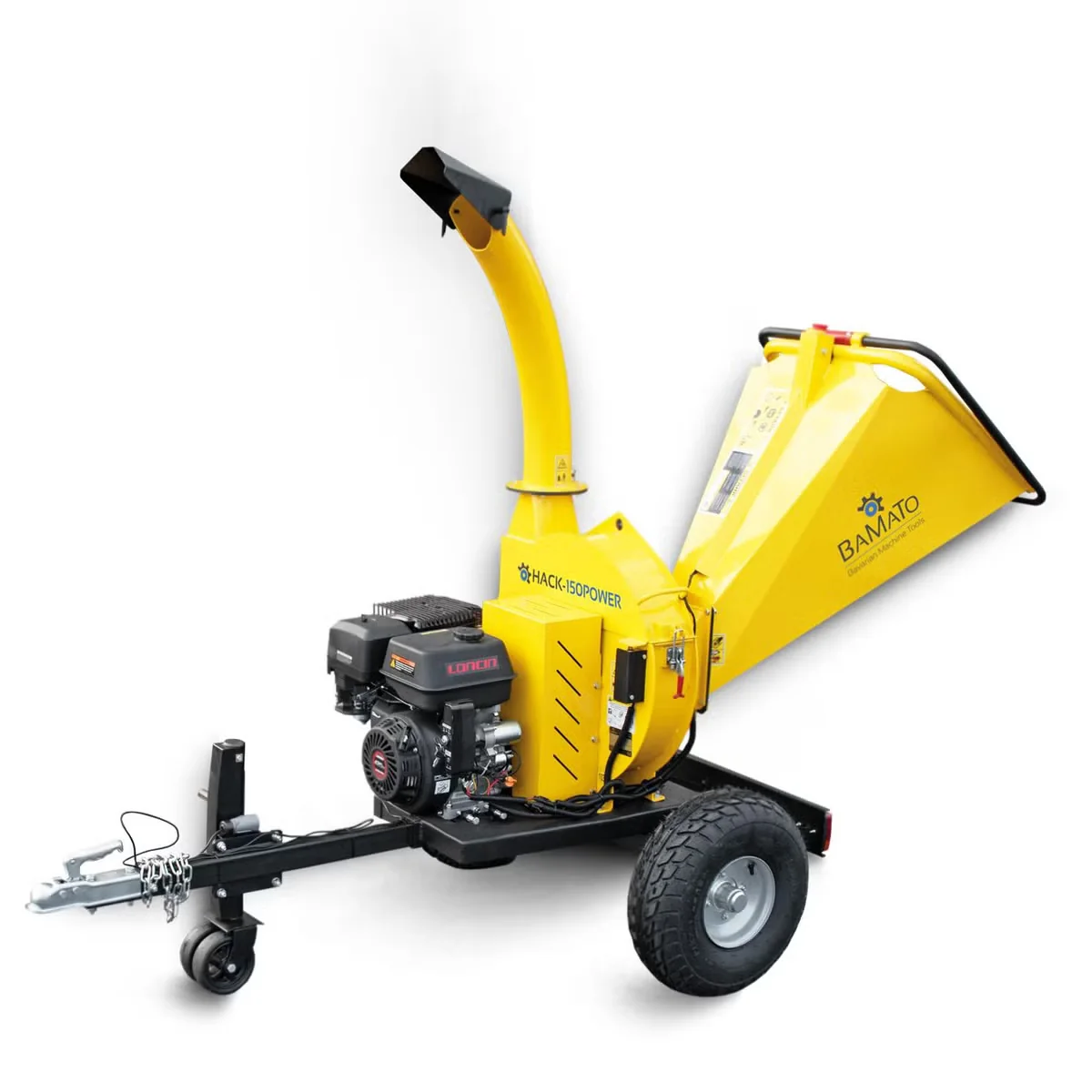 BAMATO Benzin-Holzhäcksler HACK-150POWER E-Start 420 ccm Asthäcksler