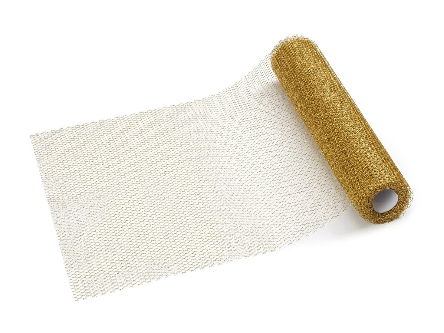 Tischläufer Netzläufer mit Golddruck – 36 cm x 9 m (1-tlg.)