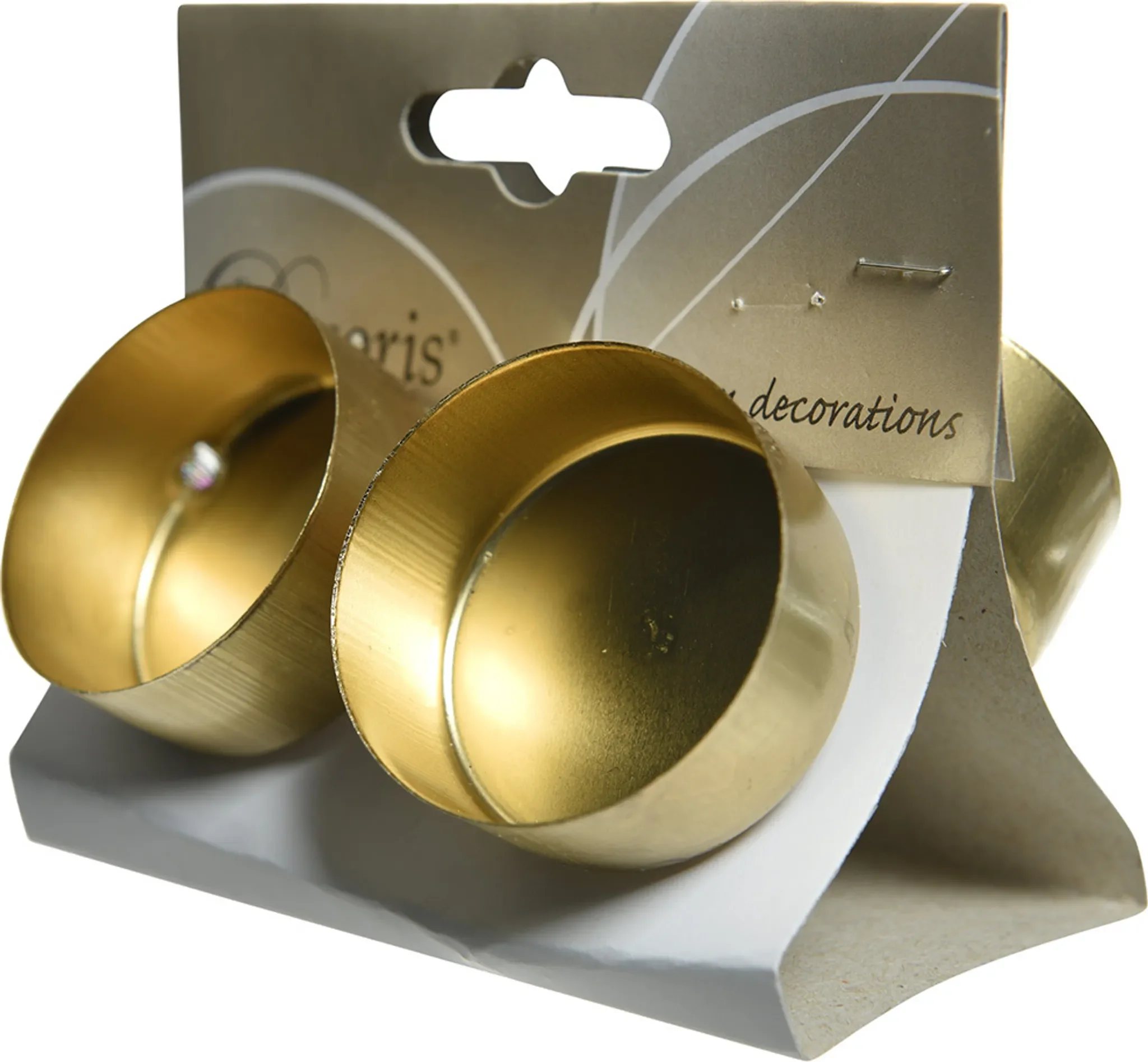 Teelichthalter mit Dorn Ø 4,2 cm – Hellgold (4 Stück)