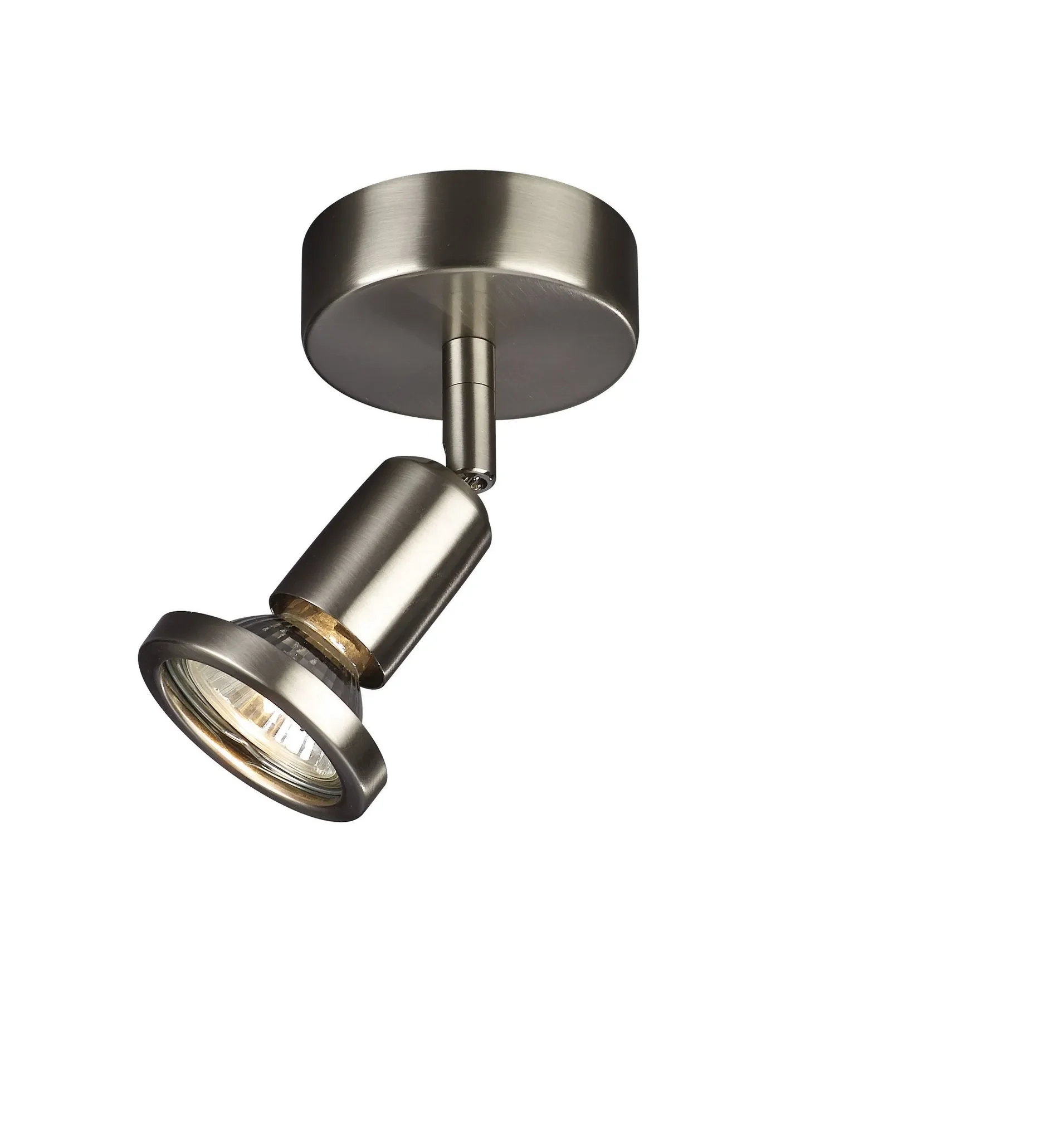 Deckenspot / Wandspot „Phobos“ – GU10, Edelstahloptik, schwenkbar