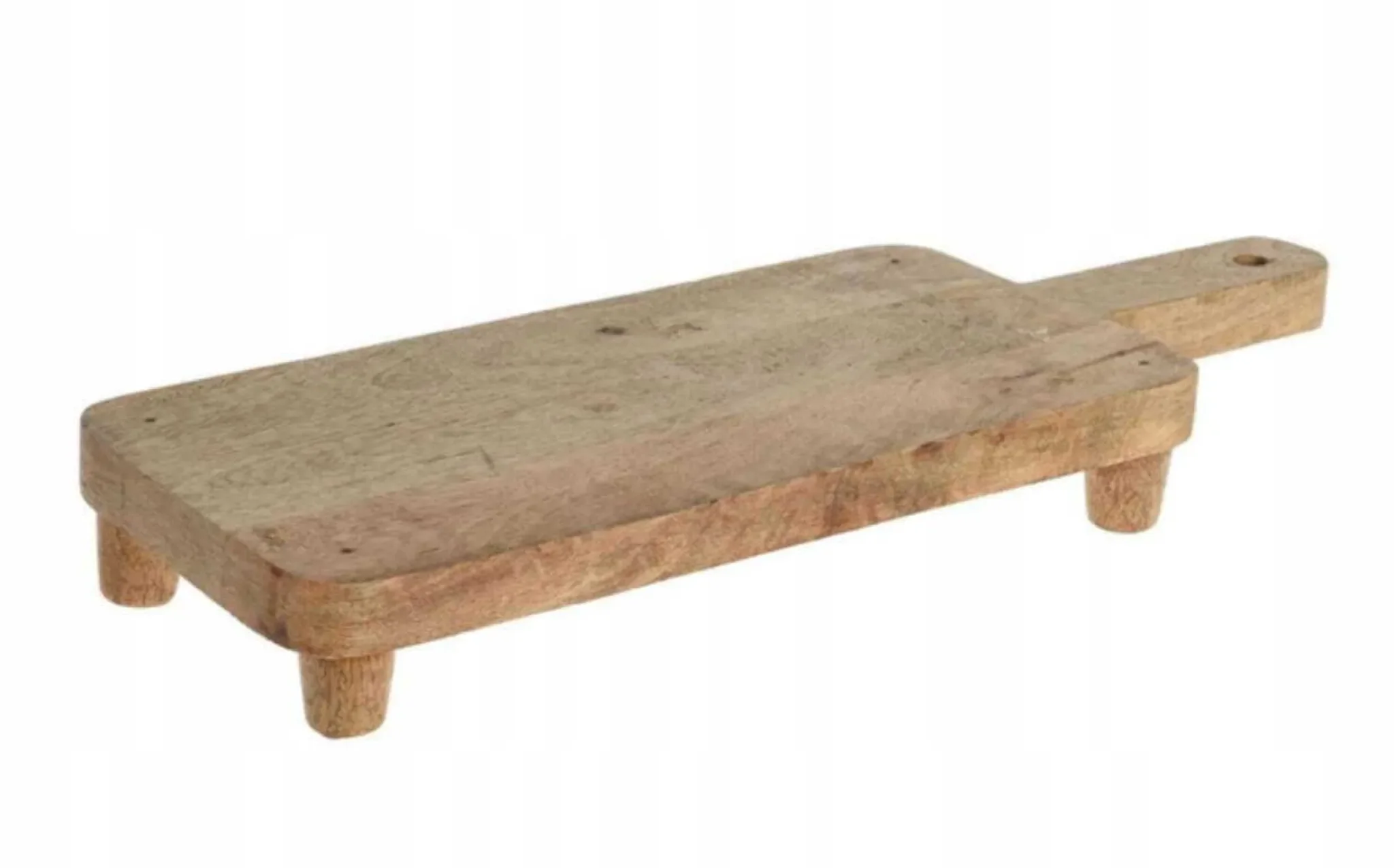 Schneide- & Servierbrett aus Mangoholz mit Füßchen – 41 × 15 × 5 cm