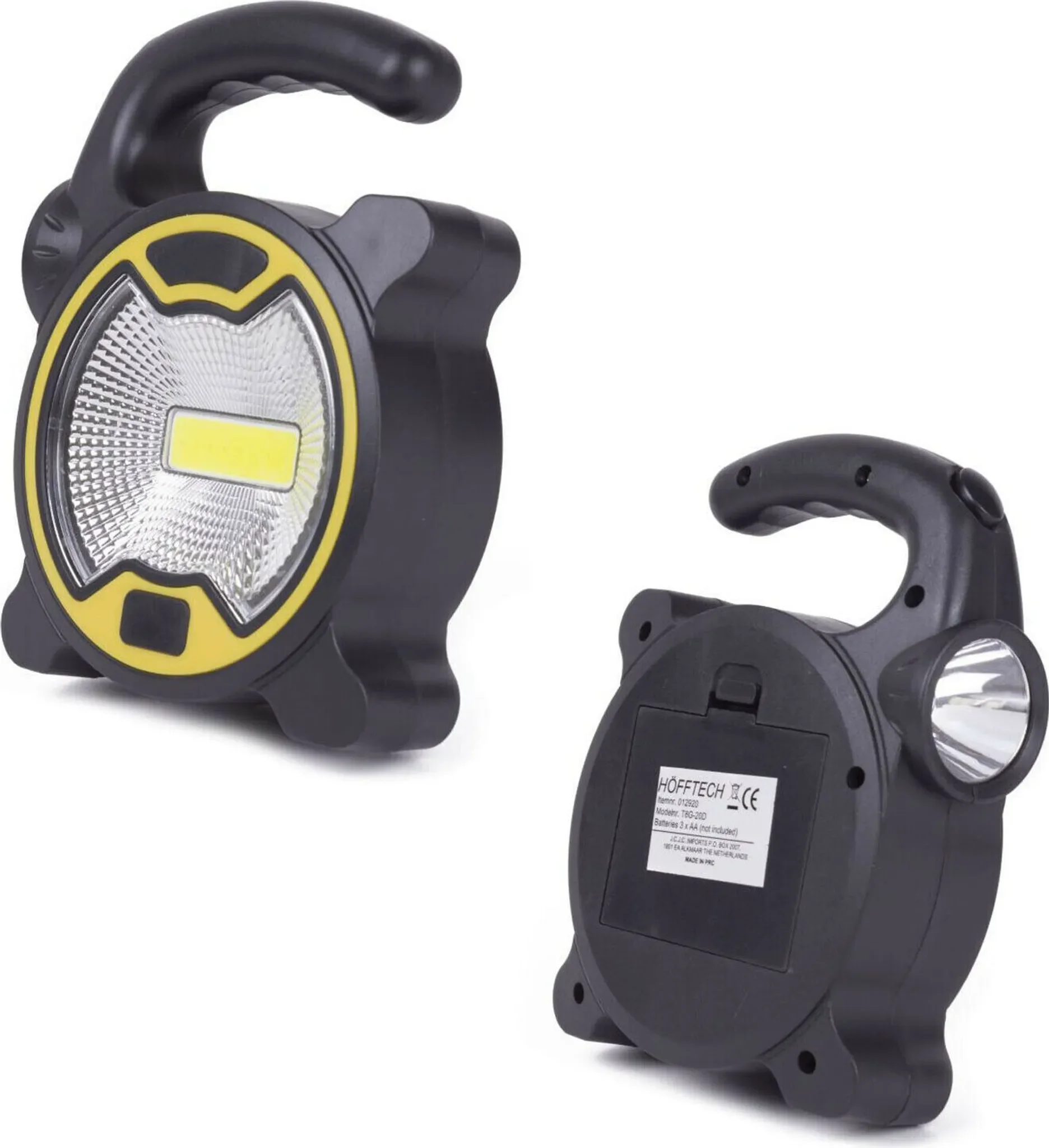 Arbeitsleuchte mit Taschenlampe – 2-in-1 COB & LED, tragbar